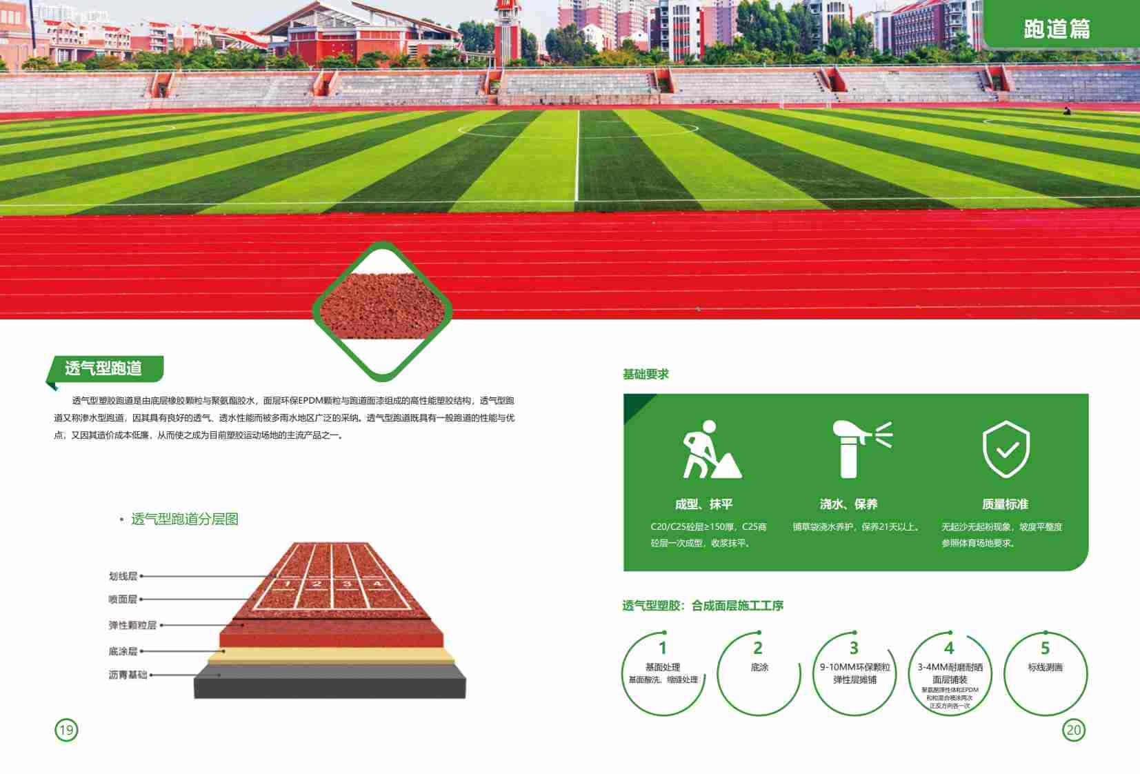 透氣型塑膠跑道生產廠家 校園跑道建設施工